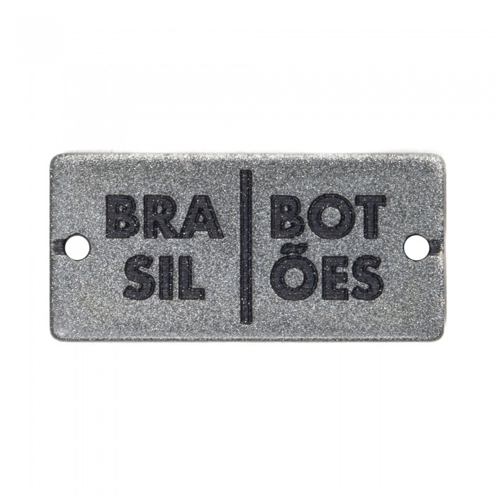 Plaquinha Poliéster Efeito Metalizado